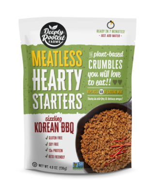 Deeply Rooted Farms Meatless Hearty Starters Korean BBQ