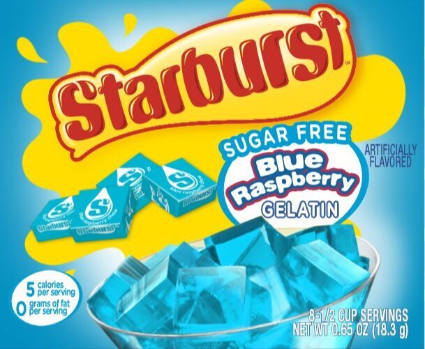 Starburst Sugar Free Blue Raspberry Gelatin