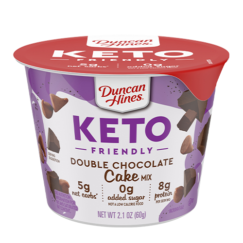 Duncan Hines Keto Friendly Double Chocolate Cake Mix Cup