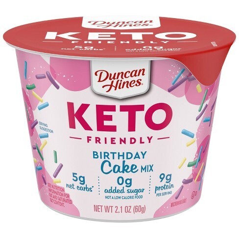 Duncan Hines Keto Friendly Birthday Cake Mix Cup