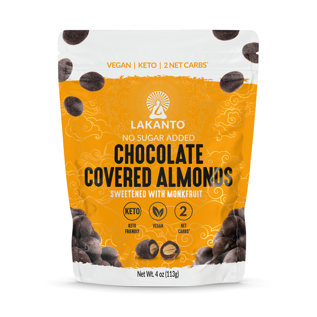 Lakanto No Sugar Added Chocolate Covered Almonds