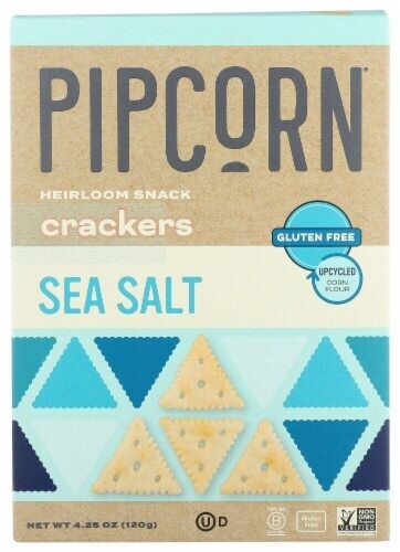 Pipcorn Heirloo Snack Crackers Sea Salt Gluten Free