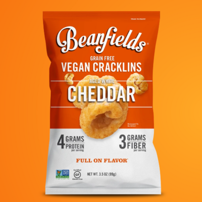 Beanfields Grain Free Vegan Cracklins Aged White Cheddar
