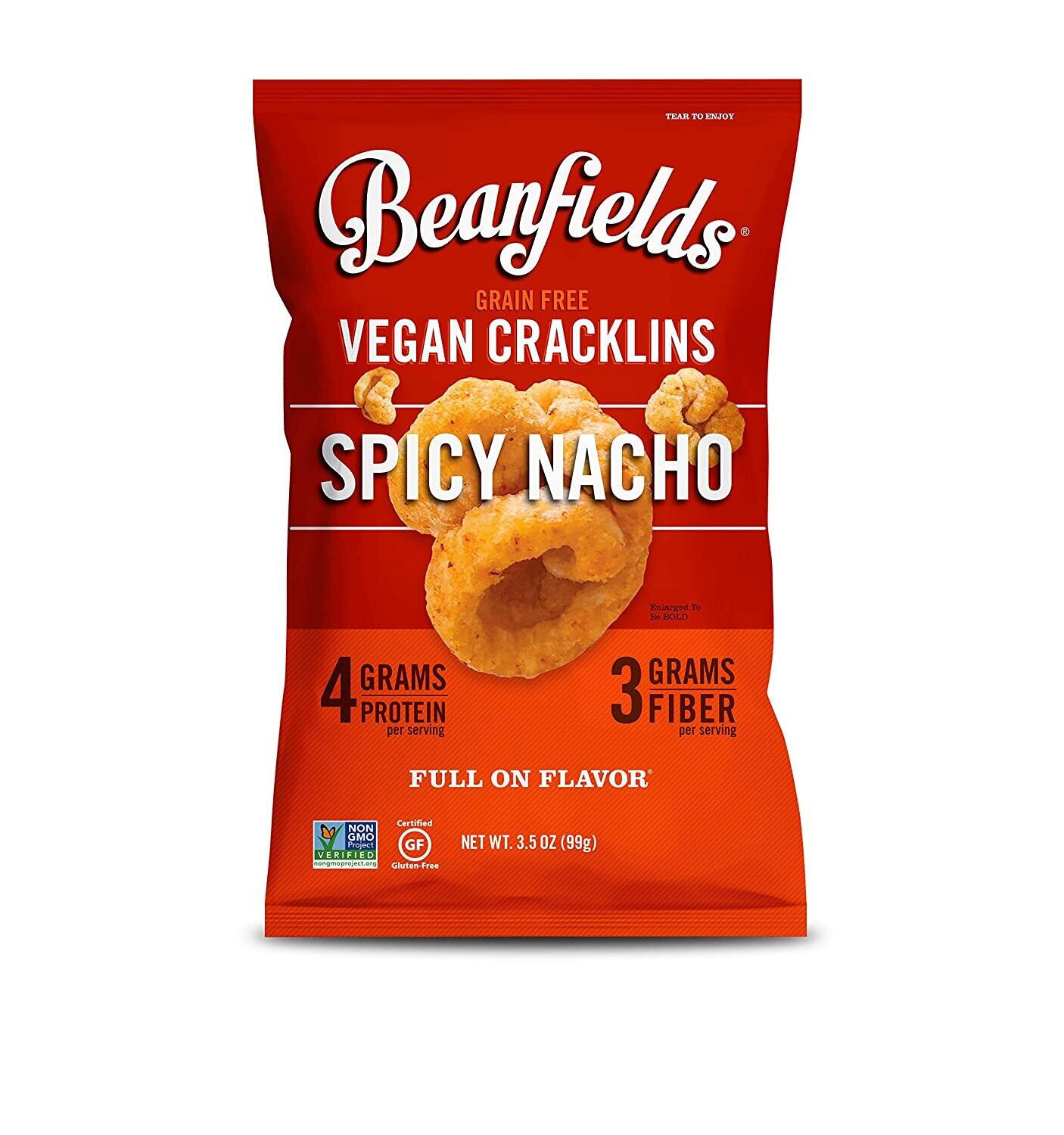 Beanfields Grain Free Vegan Cracklins Spicy Nacho