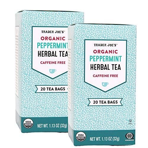 Trader Joe's Organic Peppermint Herbal Tea Caffeine Free 20 Bags