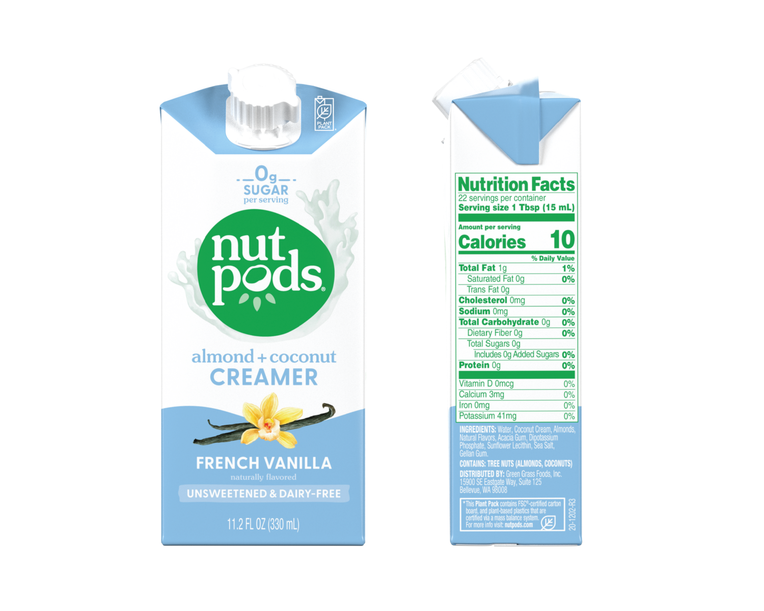 Nut Pods Almond + Coconut Creamer French Vanilla 0g Sugar