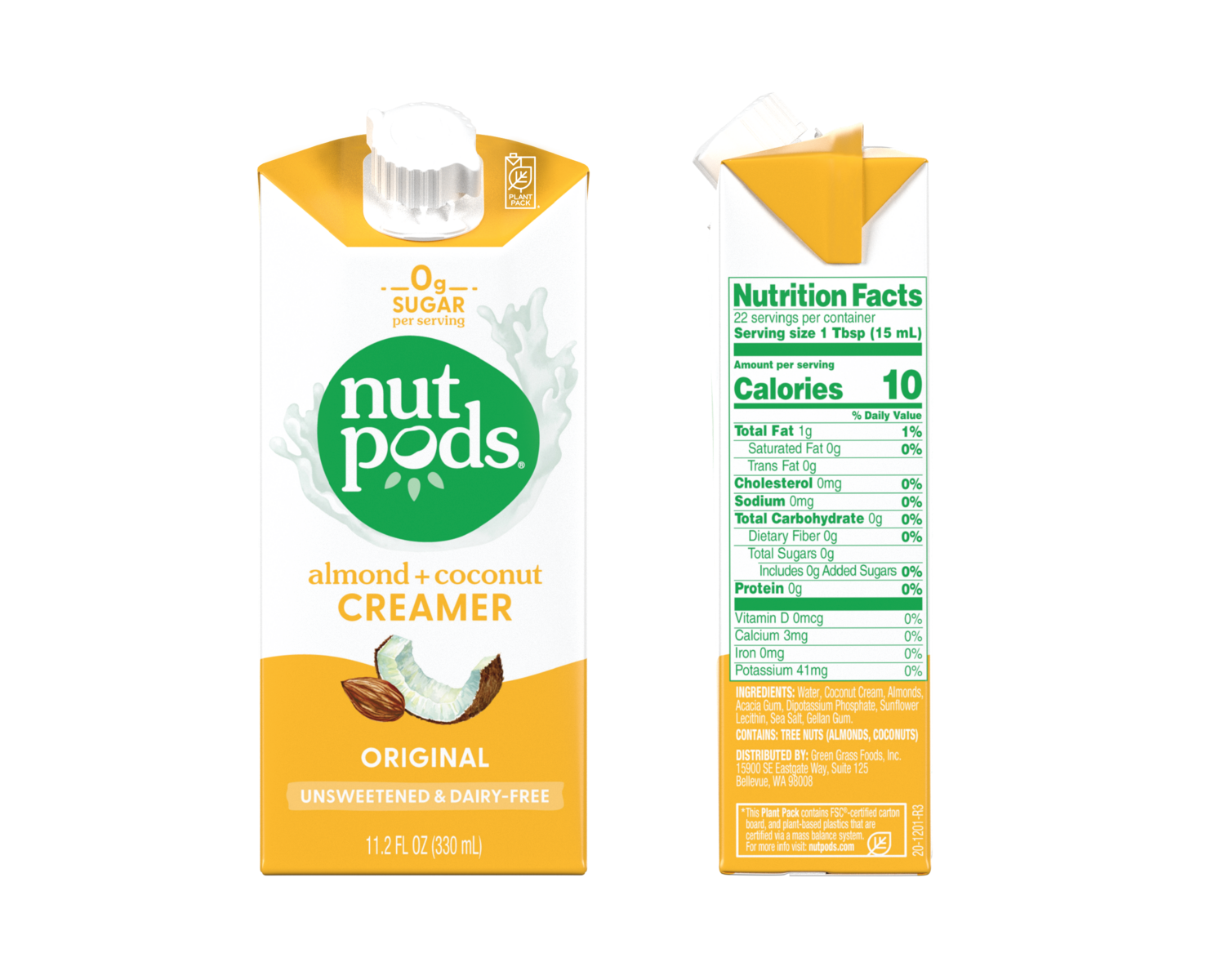 Nut Pods Almond + Coconut Creamer Original 0g Sugar