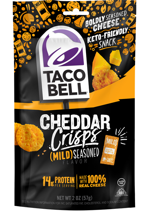Taco Bell Cheddar Crisps Mild Seasoned 14g Protein
