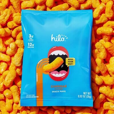 Life Hilo Cheddar 12g Protein Snack Puffs KETO