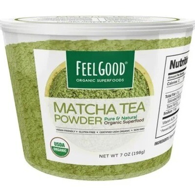 Feel Good Organic Super Foods Matcha Tea Powder Pure & Natural 7 oz