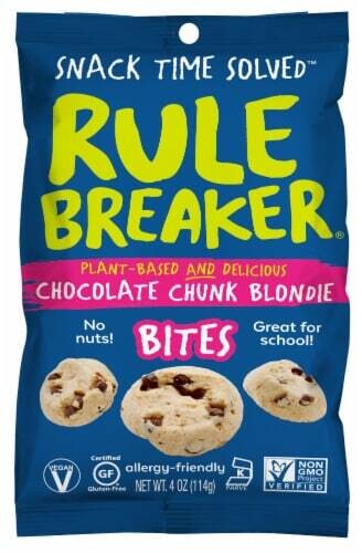 Rule Breaker Plant Based Chocolate Chunk Blondie Bites Vegan Gluten Free
