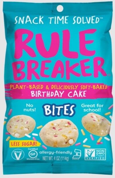 Rule Breaker Plant Based Birthday Cake Bites Vegan Gluten Free