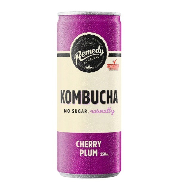 Remedy Organic Kombucha No Sugar Cherry Plum