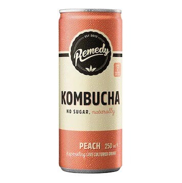 Remedy Organic Kombucha No Sugar Peach