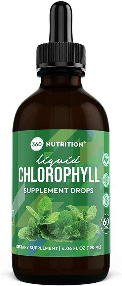 360 Nutrition Liquid Chlorophyll Supplement Drops Vegan Gluten Free