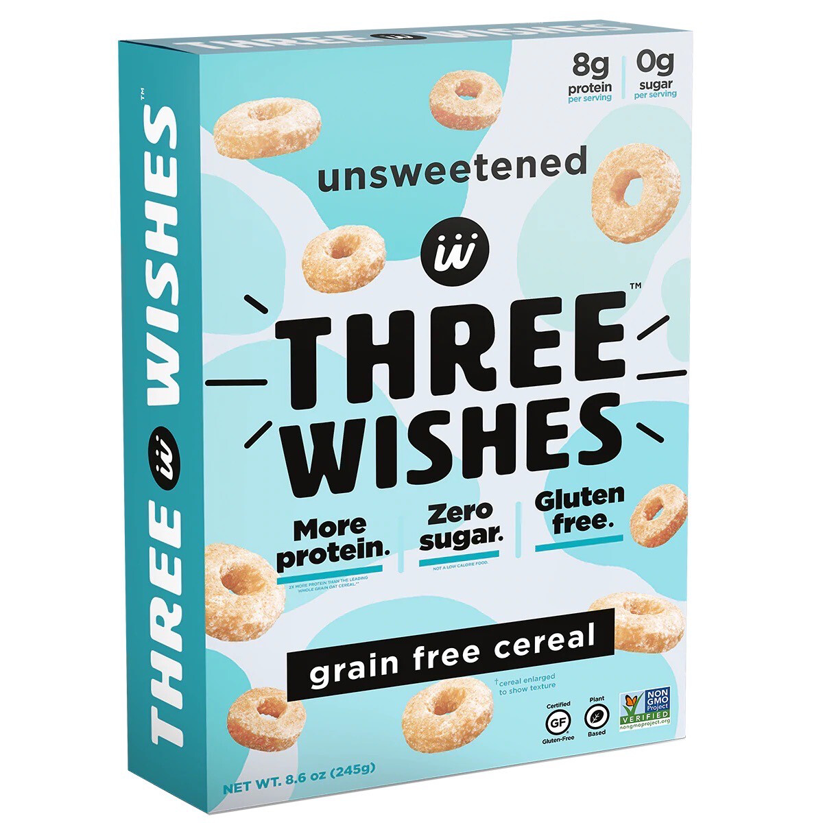 Three Wishes Unsweetened Grain Free Cereal 8g Protein No Sugar