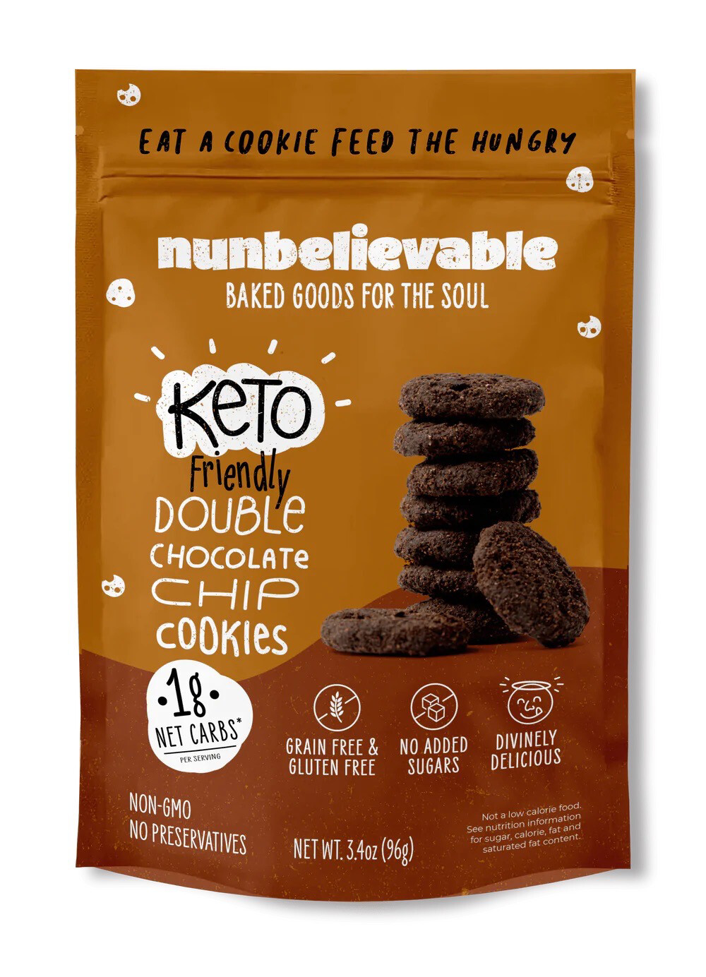 Nunbelievable Keto Friendly Double Chocolate Chip Cookies Gluten Free