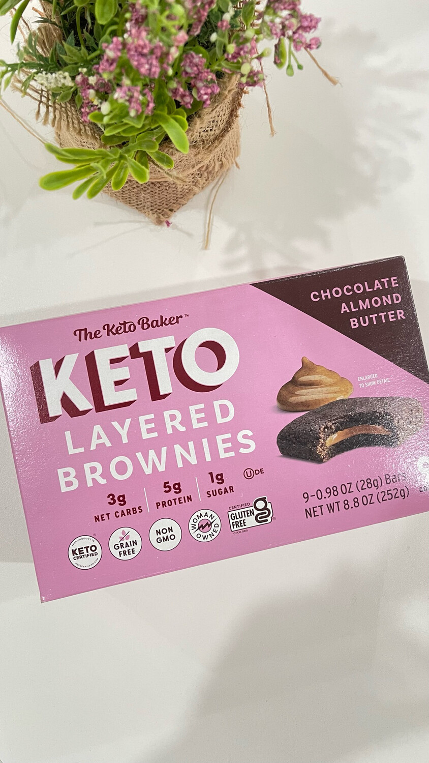 The Keto Baker Layered Brownies Chocolate Almond Butter