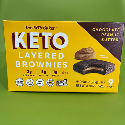 The Keto Baker Layered Brownies Chocolate Peanut Butter