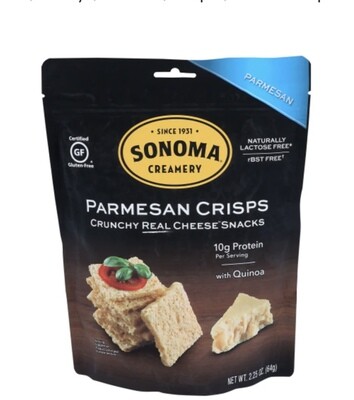 Sonoma Creamery Parmesan Crisps Gluten Free with Quinoa 10g Protein