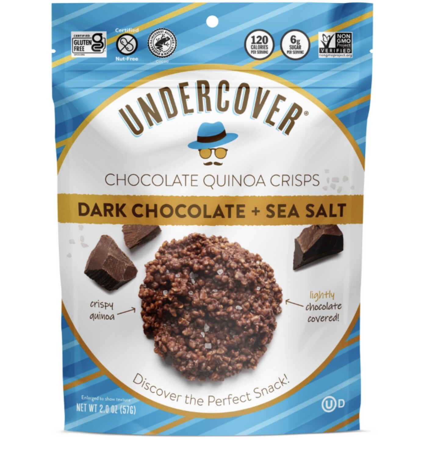 Undercover Chocolate Quinoa Crisps Dark Chocolate Gluten Free