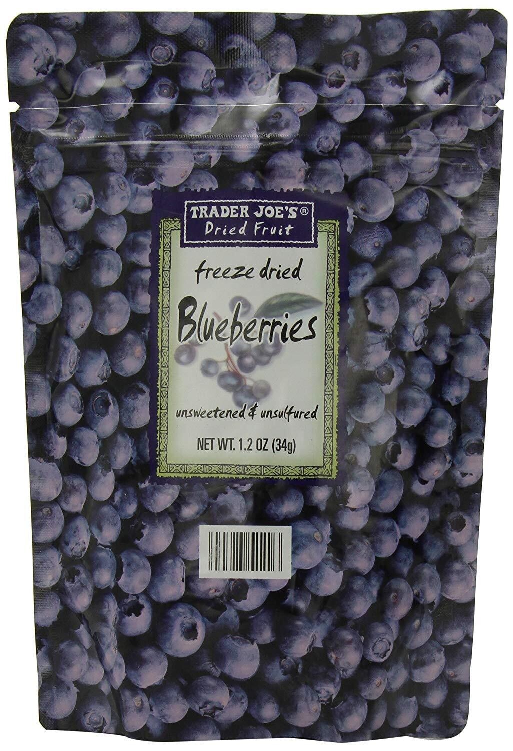Trader Joe’s Freeze Dried Blueberries Unsweetened and Unsulfured