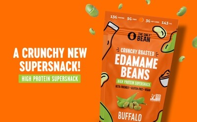 The Only Bean Crunchy Roasted Edamame Beans Buffalo High Protein Supersnack