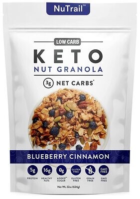 NuTrail Low Carb Keto Nut Granola Blueberry Cinnamon