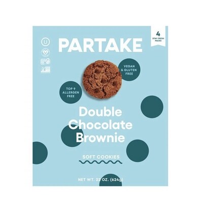 Partake Allergy Friendly Double Chocolate Brownie Soft Cookies