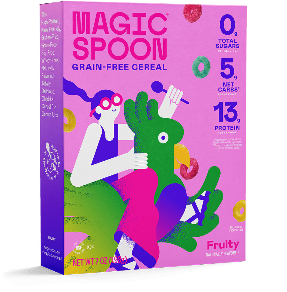 Magic Spoon Grain Free Cereal Fruity 13g Pro Zero Sugar