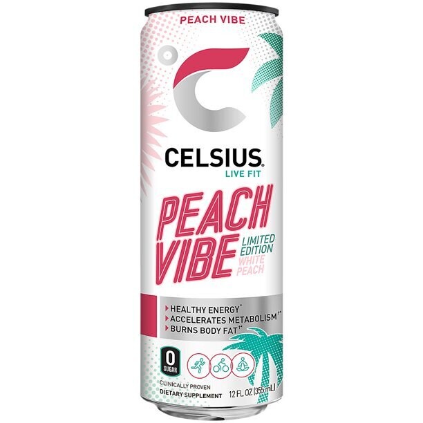 Celsius Live Fit Sparkling Peach Vibe