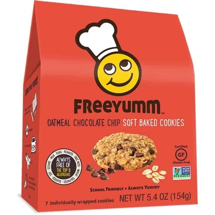 Free Yumm Oatmeal Chocolate Chip Soft Baked Cookies Allergy Friendly