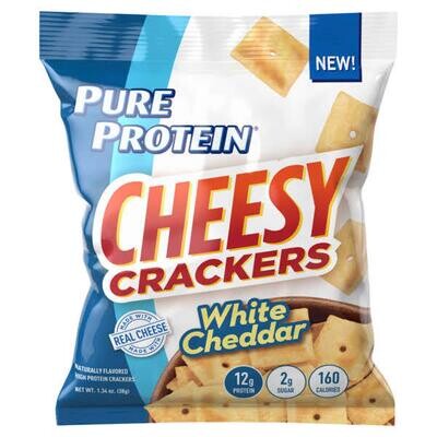 Pure Protein Cheesy Crackers White Cheddar 12g Pro