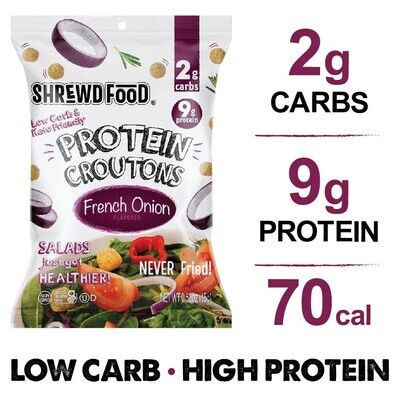 Shrewd Food Protein Croutons French Onion
