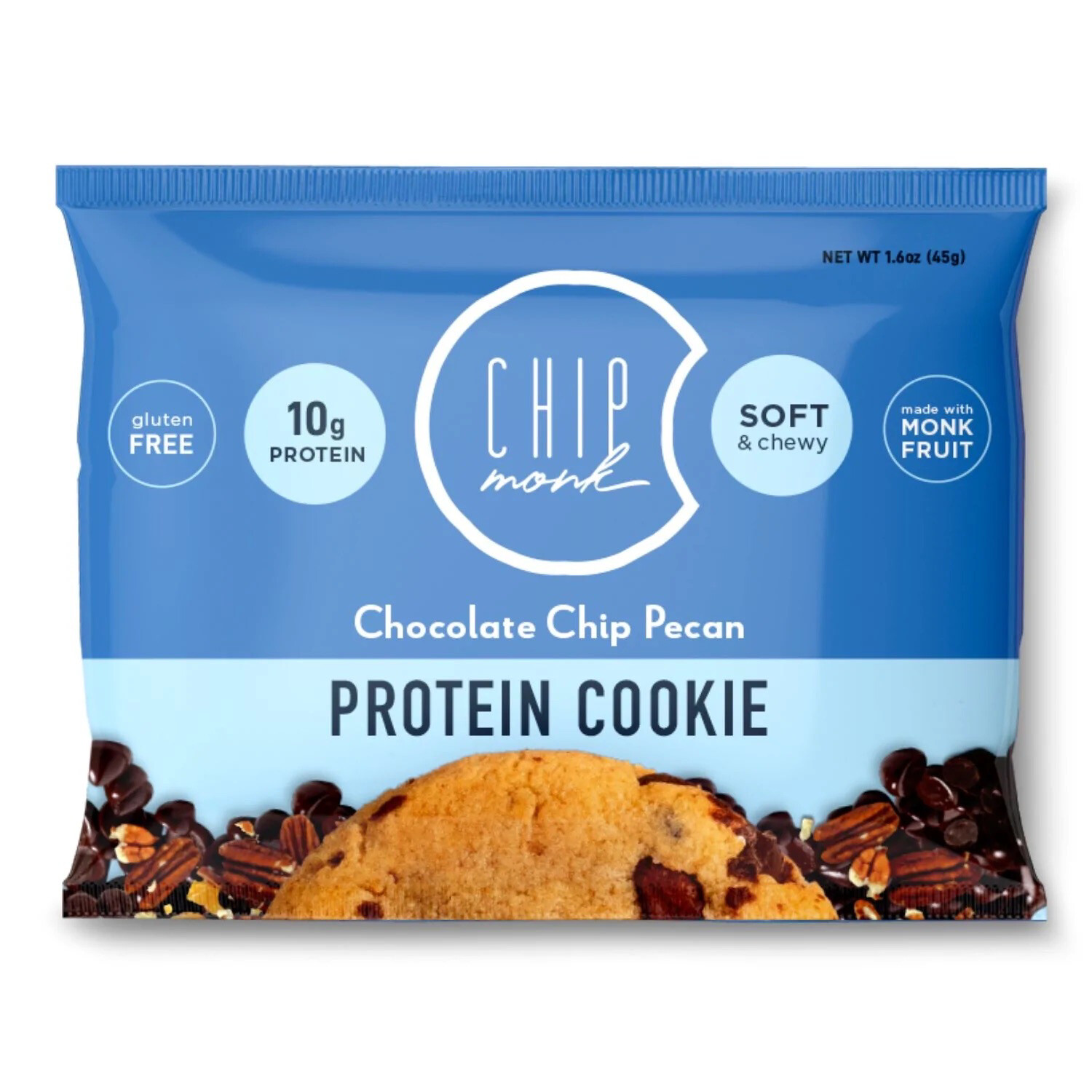 Chip Monk Chocolate Chip Pecan 10g Protein Cookie 