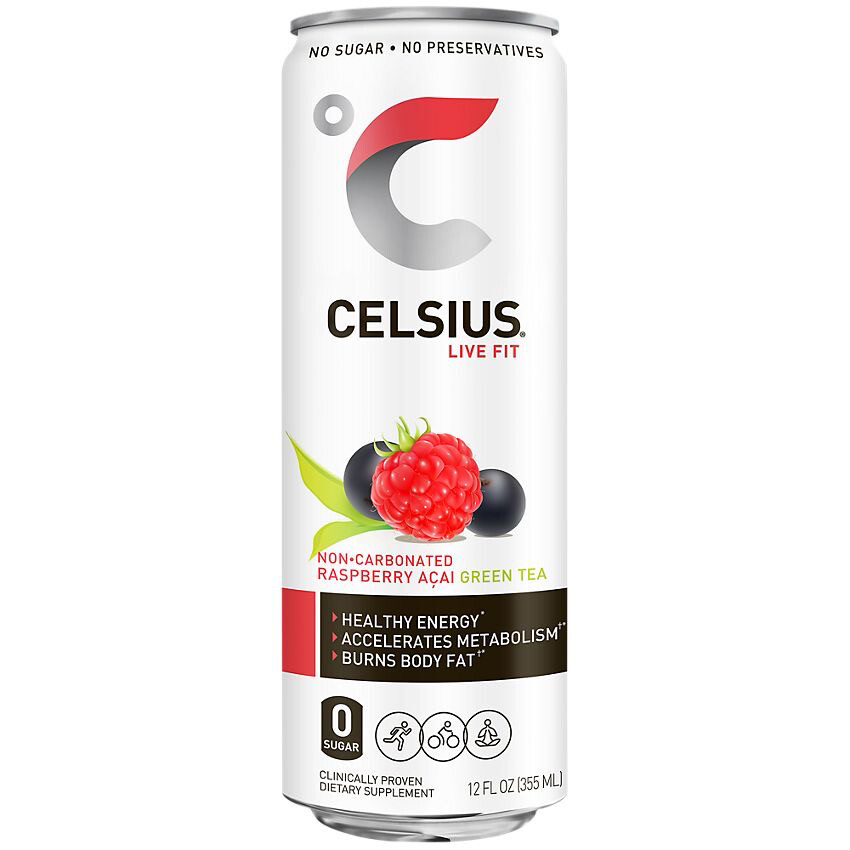 Celsius Live Fit Sparkling Raspberry Acai Green Tea 
