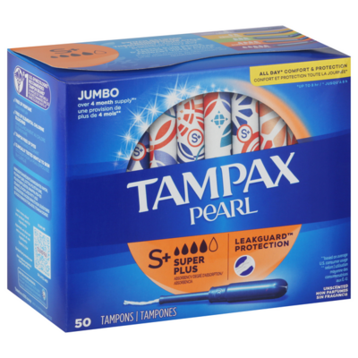 Tampax Pearl LeakGuard Protection 50 Tampons Super Plus