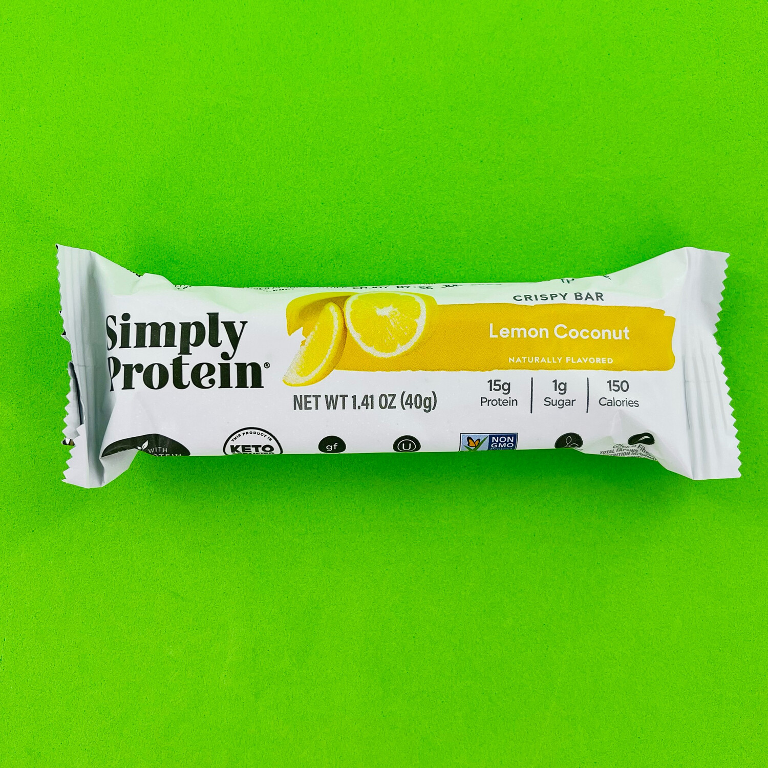 Simply Protein Crispy Bar Lemon Coconut 15g Pro Plant Based 