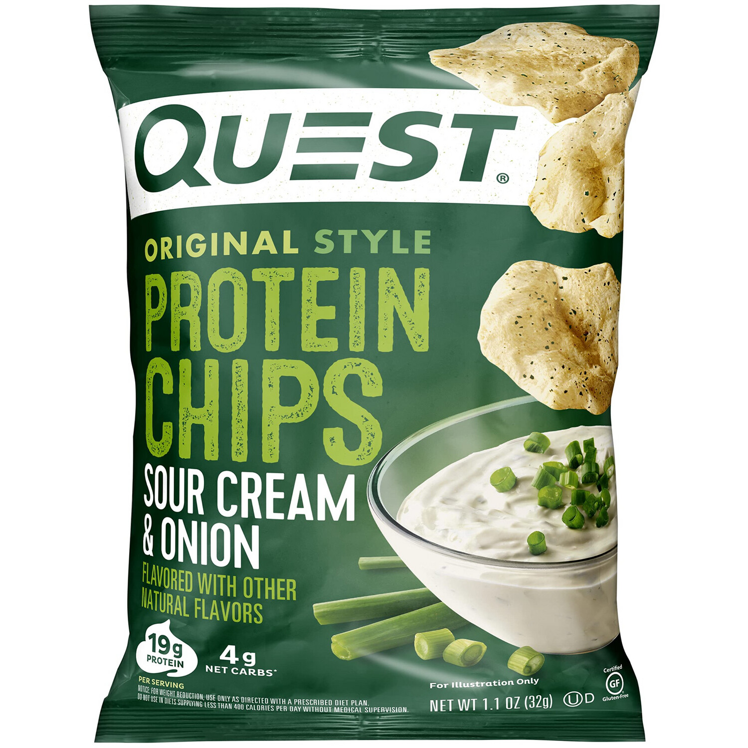 Quest Tortilla Style Protein Chips Sour Cream Onion 