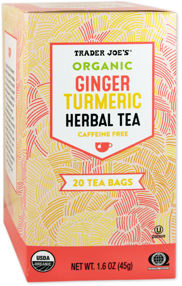 Trader Joe's Organic Ginger Tumeric Herbal Tea Bags 