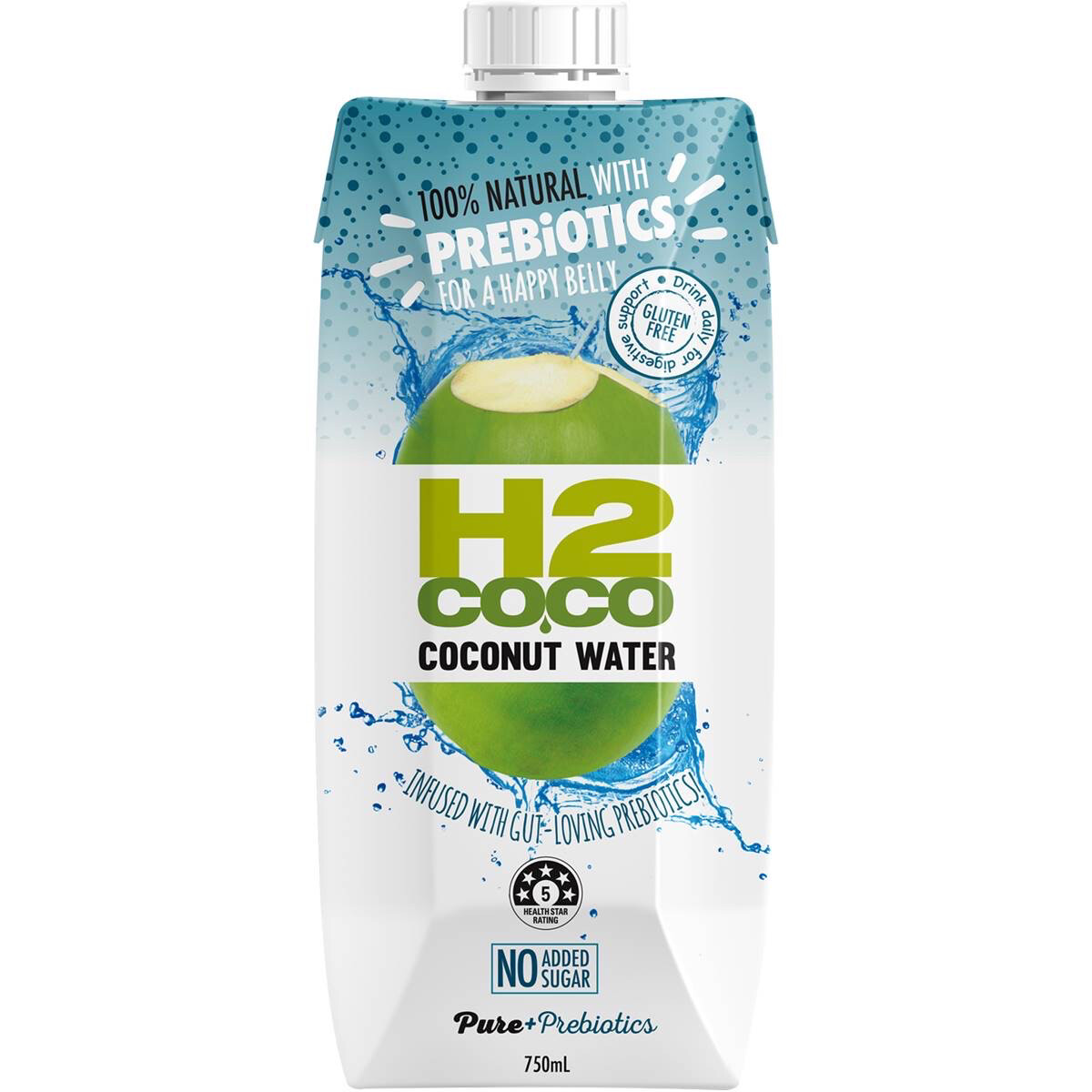 H2Coco Coconut Water Prebiotics For A Happy Belly  No Sugar Added