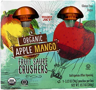 Trader Joe’s Organic Apple Mango Fruit Sauce Crushers 4 Pack