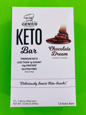 Genius Gourmet Keto Bar Chocolate Dream 10 Pack Box