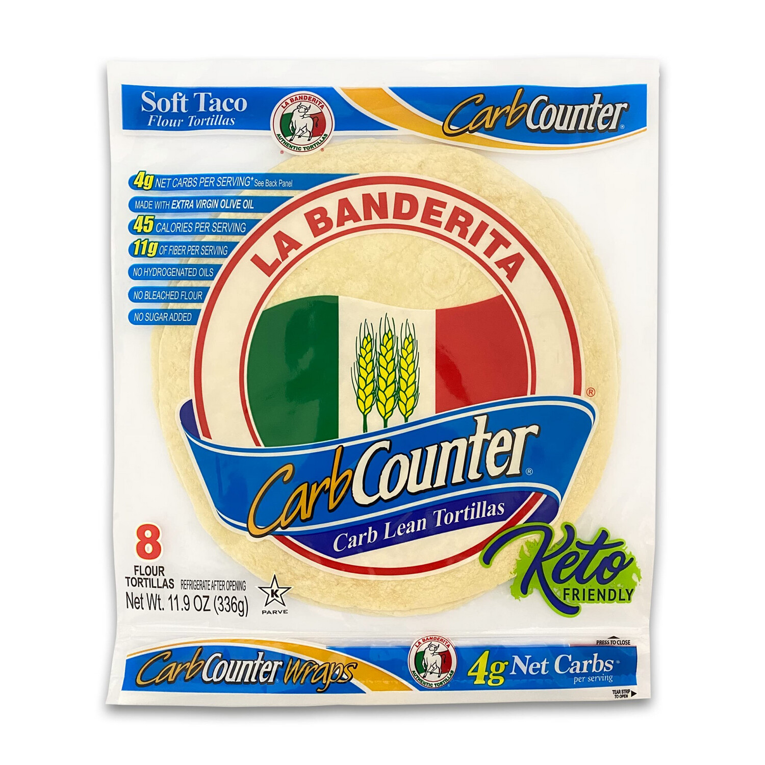 La Banderita Carb Counter Keto Friendly Tortillas 