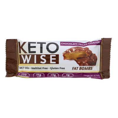 Keto Wise Fat Bombs Chocolate Pecan Clusters 