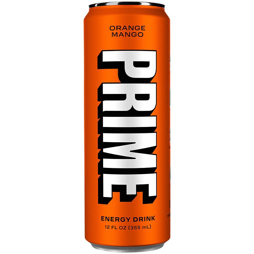 Prime Energy Drink Orange Mango 12 fl oz  by Logan Paul and KSI