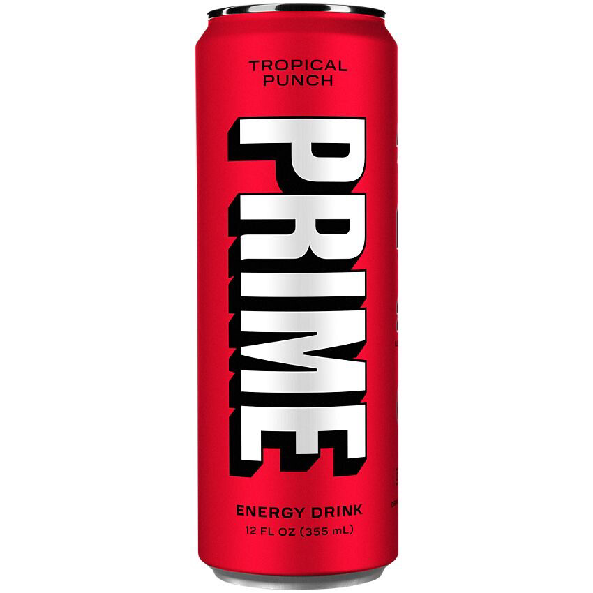 Prime Energy Drink Tropical Punch 12 fl oz  by Logan Paul and KSI