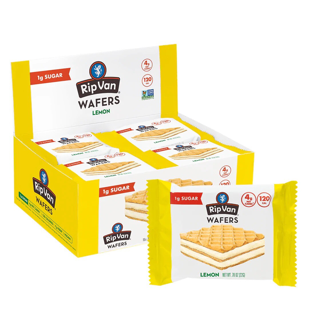Rip Van Wafers Lemon 2g Sugar 4g Net Carbs 16 Pack 