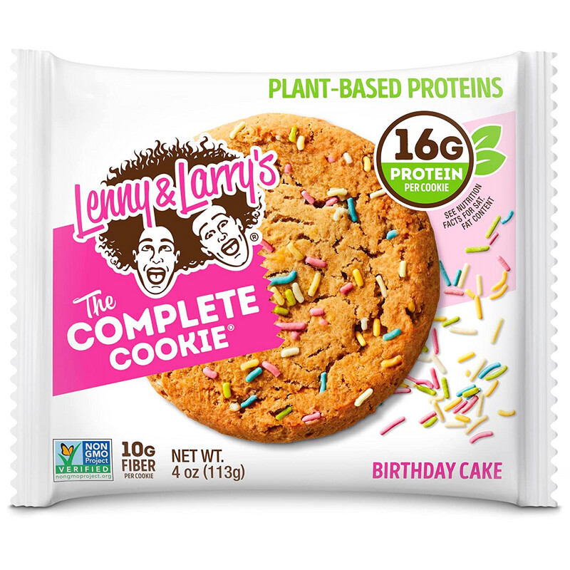 Lenny &amp; Larry’s The Complete Cookie Birthday Cake Plant Based 16 g Protein Vegan 