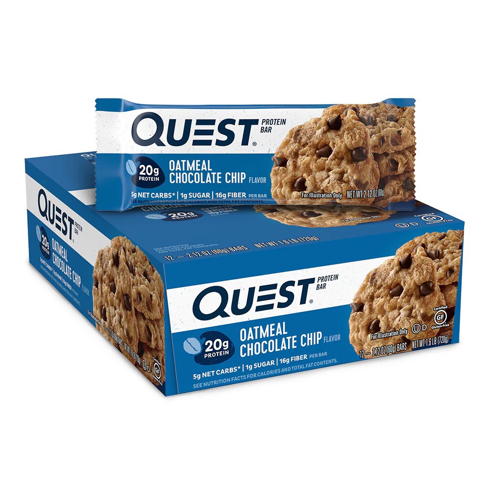 Quest Chocolate Oatmeal Chocolate Chip Protein Bar 12 pack